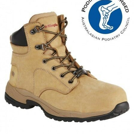 Womens KingGee Tradie Zip Up Safety Toe Nubuck Leather Gel Work Boots K27380-KarWorkwear