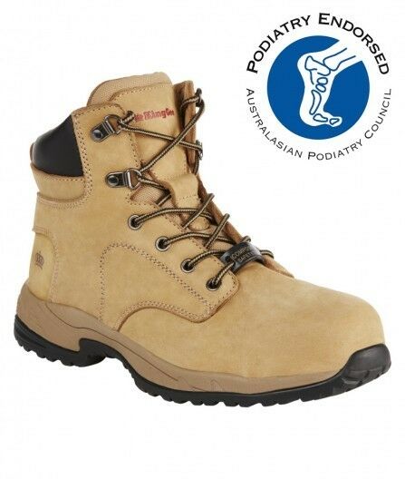 Womens KingGee Tradie Zip Up Safety Toe Nubuck Leather Gel Work Boots K27380-KarWorkwear