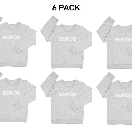Bonds Kids Tech Sweats Pullover Soft Knitted Warm Cotton Poly Blend 6 Pack KVQTK-KarWorkwear