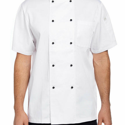 NNT Unisex Adult Chef Jacket Short Sleeve Macquarie Poly Cotton Work CATP5J-KarWorkwear