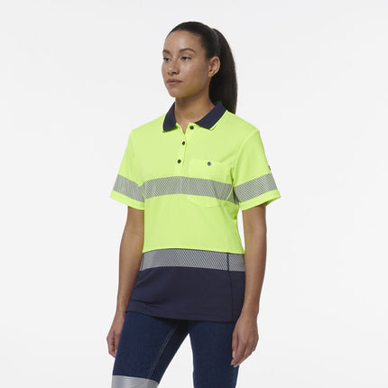 KingGee Womens Workcool Hyperfreeze Spliced Polo With Segmented Tape K44224-KarWorkwear
