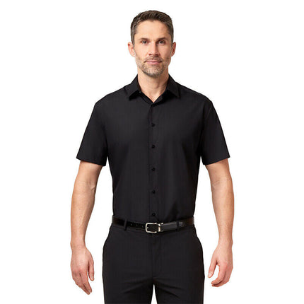 NNT Mens Business Shirt Poplin Short Sleeve Cotton Blend Formal Shirt CATJ8X-KarWorkwear