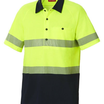 Hard Yakka Koolgear Hi-Vis Short Sleeve Polo Light 2 Tone Work Shirt Y11383-KarWorkwear