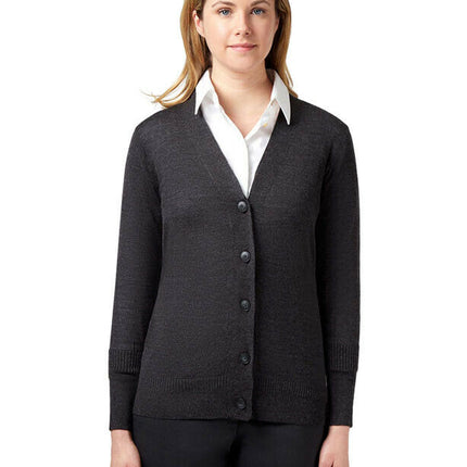 NNT Womens Pure Wool Long Length Business Cardigan Wide Neck Body Warmer CAT5B3-KarWorkwear