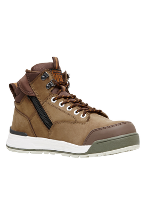 Hard Yakka Mens 3056 Lace Zip Boots Water Resistant Leather Work Safety Y60205-KarWorkwear