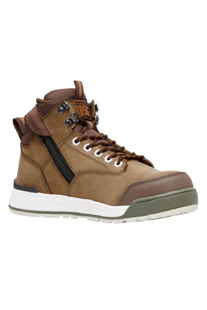 Hard Yakka Mens 3056 Lace Zip Boots Water Resistant Leather Work Safety Y60205-KarWorkwear