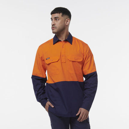 KingGee Mens Workcool Vented Closed Front Spliced Shirt K54011-KarWorkwear