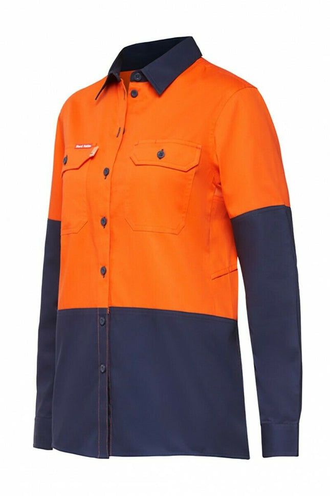 Hard Yakka Womens Koolgear Long Sleeve Work Shirt Cotton Lightweight Y08225-KarWorkwear