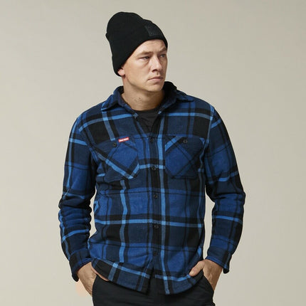 Hard Yakka Men Beanie Snug Fit Relaxed Top Leather Look Embossed Logo Y22370-KarWorkwear