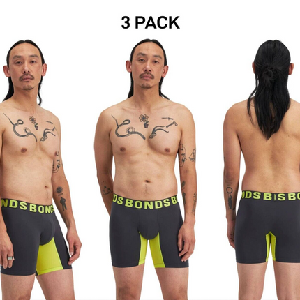 Bonds Mens Chafe Off Trunk Inner Thigh Panel Comfort & Friction Free 3 Pack MWB6-KarWorkwear