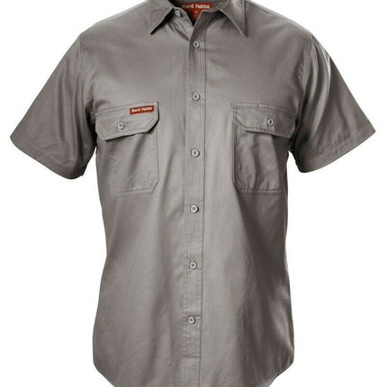 Hard Yakka Cotton Drill Work Shirt Button Short Sleeve Workwear Top Y07510-KarWorkwear