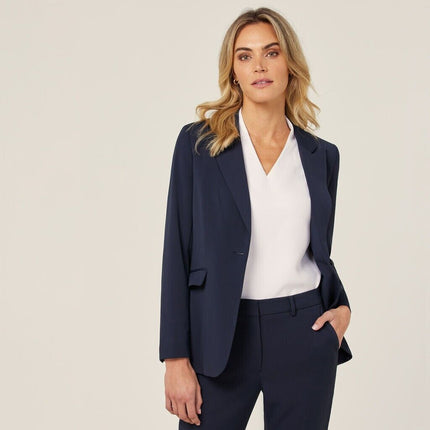 NNT Womens Crepe Stretch Comfortable Relaxed Lightweight Longline Jacket CAT1H8-KarWorkwear