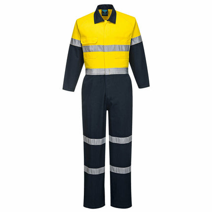 Portwest Mens Regular Weight Coverall Taped Reflective Overalls Cotton MA931-KarWorkwear