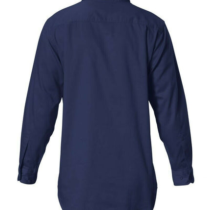 Hard Yakka Cotton Drill Long Sleeve Closed Front Shirt Y07530-KarWorkwear