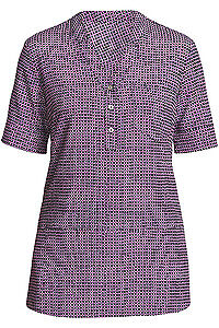 NNT Womens Pixel Print S/S Tunic V Neck Collar Sleeve Vents CAT9R9-KarWorkwear