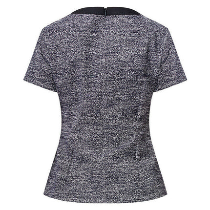 NNT Womens Formal Textured Tweed Shell Top Classic Fit Crew Neckline CATUDG-KarWorkwear