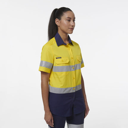 KingGee Womens Workcool Vented Reflective Short Sleeve Shirt K44229-KarWorkwear