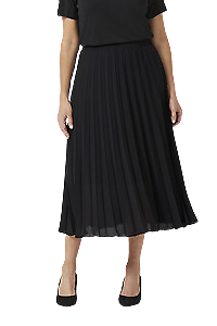 NNT Womens Soft Georgette Pleated Midi Skirt Elasticised Waist Skirt CAT2QD-KarWorkwear