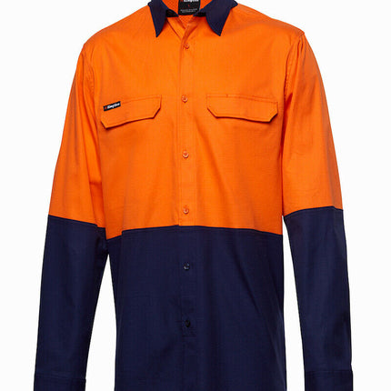 KingGee Mens Workcool Pro Spliced Shirt Long Sleeve Ripstop Work Safety K54027-KarWorkwear
