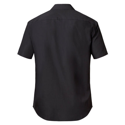 NNT Mens Business Shirt Poplin Short Sleeve Cotton Blend Formal Shirt CATJ8X-KarWorkwear
