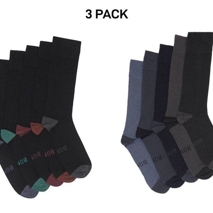 Bonds Mens Bamboo Crew Socks Fine Seams Comfy Toes & Ankle Support 3 Pack SZFQ5W-KarWorkwear