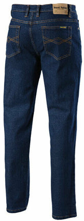 Hard Yakka Mens Stretch Cotton Denim Tough Work Tough Straight Jeans Y44610-KarWorkwear
