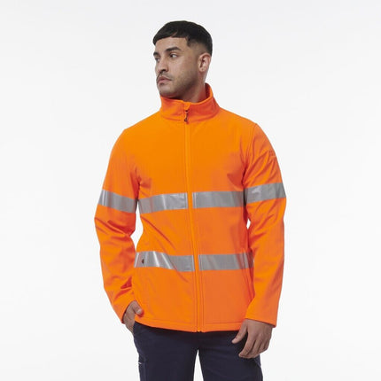 KingGee Mens Reflective Softshell Water Resistant Safety Work Jacket K55039-KarWorkwear