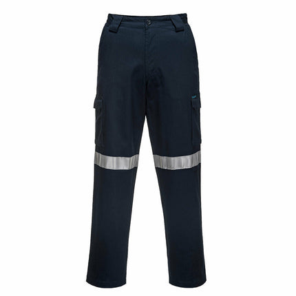Portwest Mens Lightweight Cargo Pants Lumentex Tape Reflective Work Safety MW71E-KarWorkwear