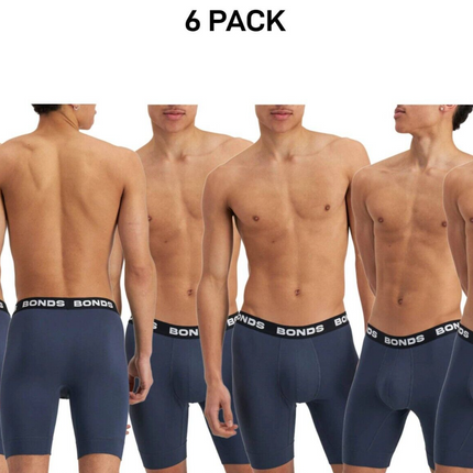 Bonds Mens Total Package Long Trunk Superior Support & Comfort Bands 6 Pack MWHK-KarWorkwear