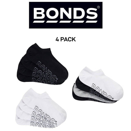 Bonds Womens Lightweight No Show Cotton Mesh Cooling Zone Socks 4 Pack LXPW4N-KarWorkwear