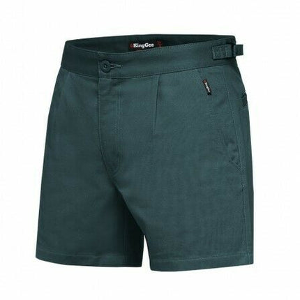 KingGee Drill Utility Shorts Adjustable Welt Pockets Cotton Work K07010-KarWorkwear