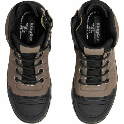 KingGee Mens Quantum Premium Quality Boots Leather Light Safety Work K27120-KarWorkwear