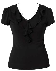 NNT Womens Matt Jersey Cap Sleeve Ruffle T-Top Classic Fitter Shirt CAT48F-KarWorkwear