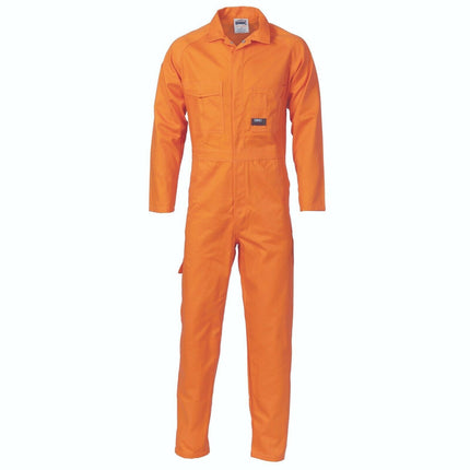 DNC Workwear Mens Cotton Drill Coverall Hi Vis Work Safety Sun Protection 3101-KarWorkwear