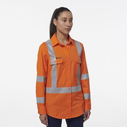 KingGee Womens Safety Workcool Vented X Back Reflective Breathable Shirt K44233-KarWorkwear