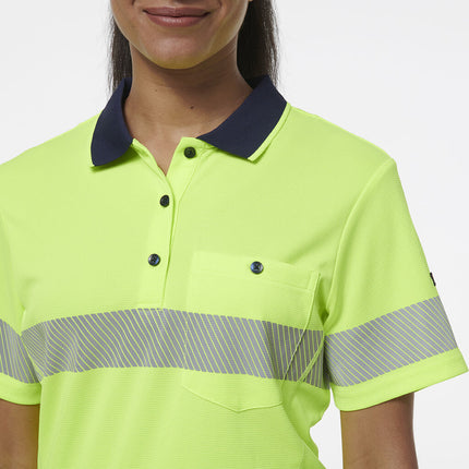 KingGee Womens Workcool Hyperfreeze Spliced Polo With Segmented Tape K44224-KarWorkwear
