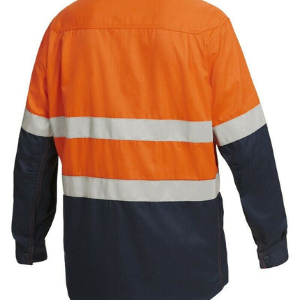 Mens Hard Yakka Protect Mining Work Hi-Vis Fire Resistant Safety Shirt Y04350-KarWorkwear