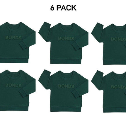 Bonds Kids Tech Sweats Pullover Soft Knitted Warm Cotton Poly Blend 6 Pack KVQTK-KarWorkwear