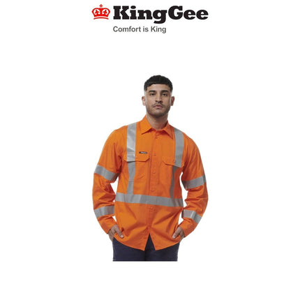 KingGee Mens Workcool Lightweight Breathable NSW Comfy Rail Work Shirt K54016-KarWorkwear