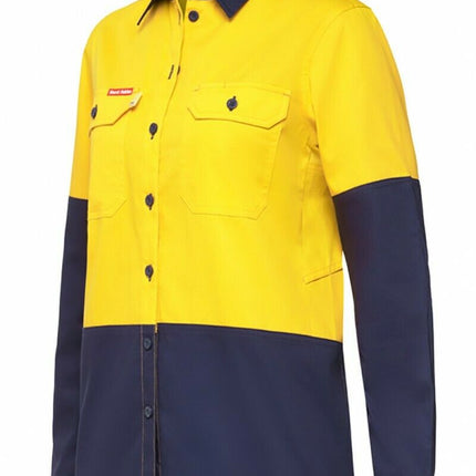 Hard Yakka Womens Koolgear Long Sleeve Work Shirt Cotton Lightweight Y08225-KarWorkwear