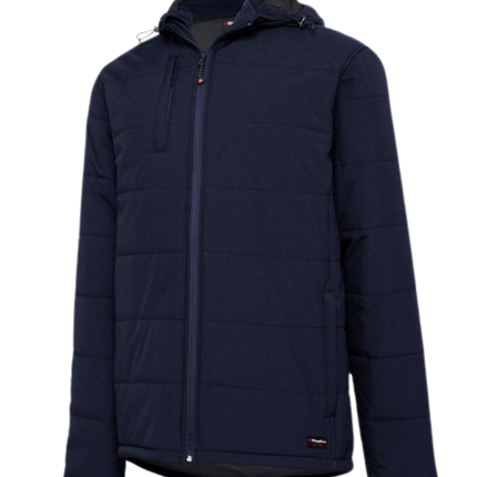 KingGee Mens Puffer Jacket Storm Guard Waterproof Ripstop Hood Work K05010-KarWorkwear