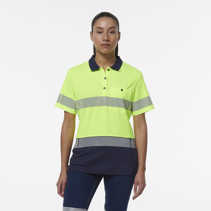 KingGee Womens Workcool Hyperfreeze Spliced Polo With Segmented Tape K44224-KarWorkwear