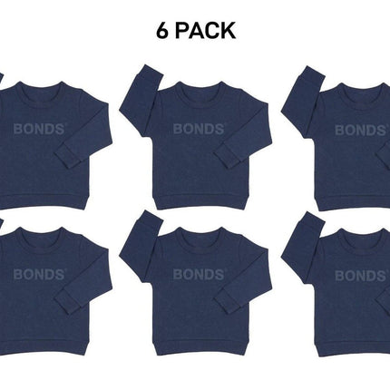 Bonds Kids Tech Sweats Pullover Soft Knitted Warm Cotton Poly Blend 6 Pack KVQTK-KarWorkwear