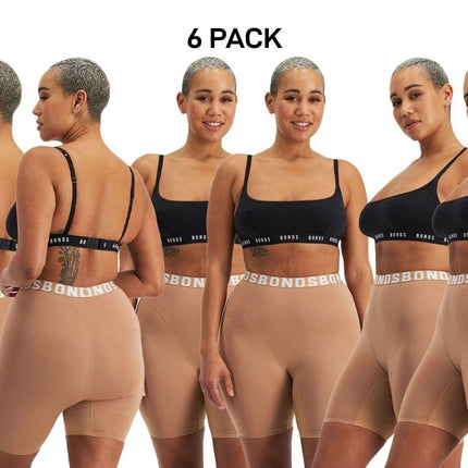 Bonds Womens Chafe Off Short Ultimate Thigh Saver Chafe Off Panel 6 Pack WR4P-KarWorkwear
