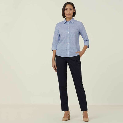 NNT Womens Avignon Formal Abstract Print 3/4 Sleeve Business Shirts CATUKX-KarWorkwear