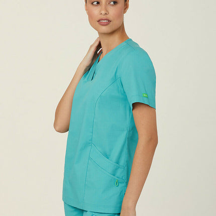 NNT Uniform Womens Next Gen Antibacterial Florence Scrub Top V Neck Nurse CATULM-KarWorkwear