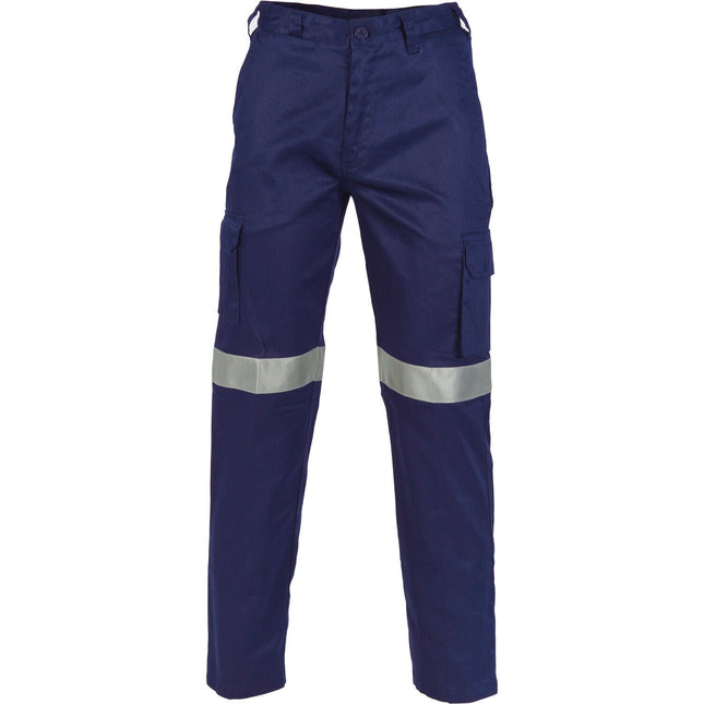 DNC Workwear Mens Lightweight Cotton Cargo Pants 3M R/Tape Reflective 3326-KarWorkwear