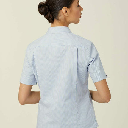NNT Womens Avignon Stripe Short Sleeve Slim Casual Shirt Regular Business CATUK5-KarWorkwear