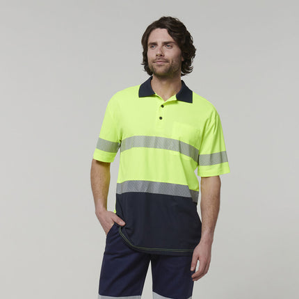 Hard Yakka Mens Work Safety Short Sleeve HI VIS Taped Polo Y19618-KarWorkwear