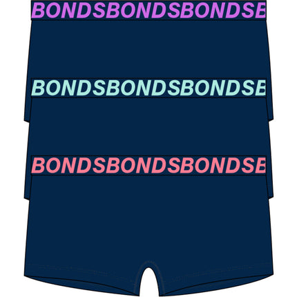 Bonds Girls Sport Shortie Soft Elastic Great Coverage Dry & Comfy 3 Pack UWCT3A-KarWorkwear